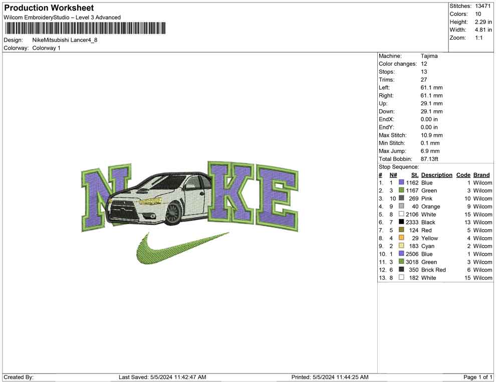 Nike Mitsubishi Lancer