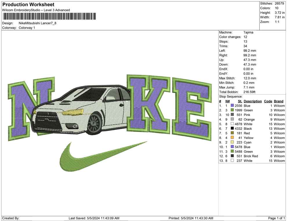 Nike Mitsubishi Lancer