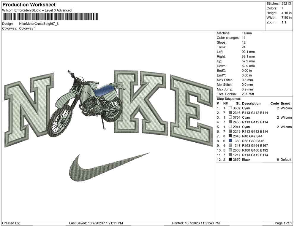 Nike Motor Cross Stright