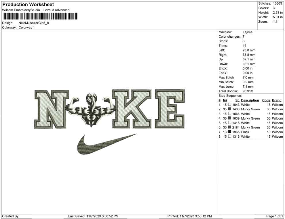 Nike Muscular Girl