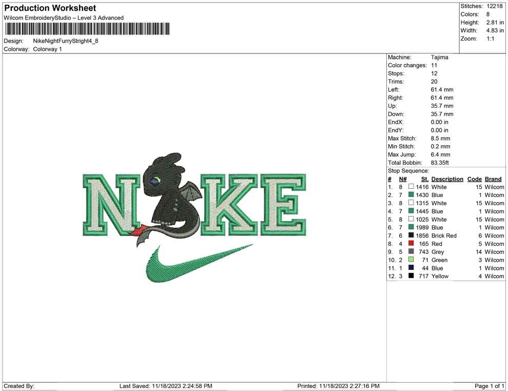 Nike Night furry Stright