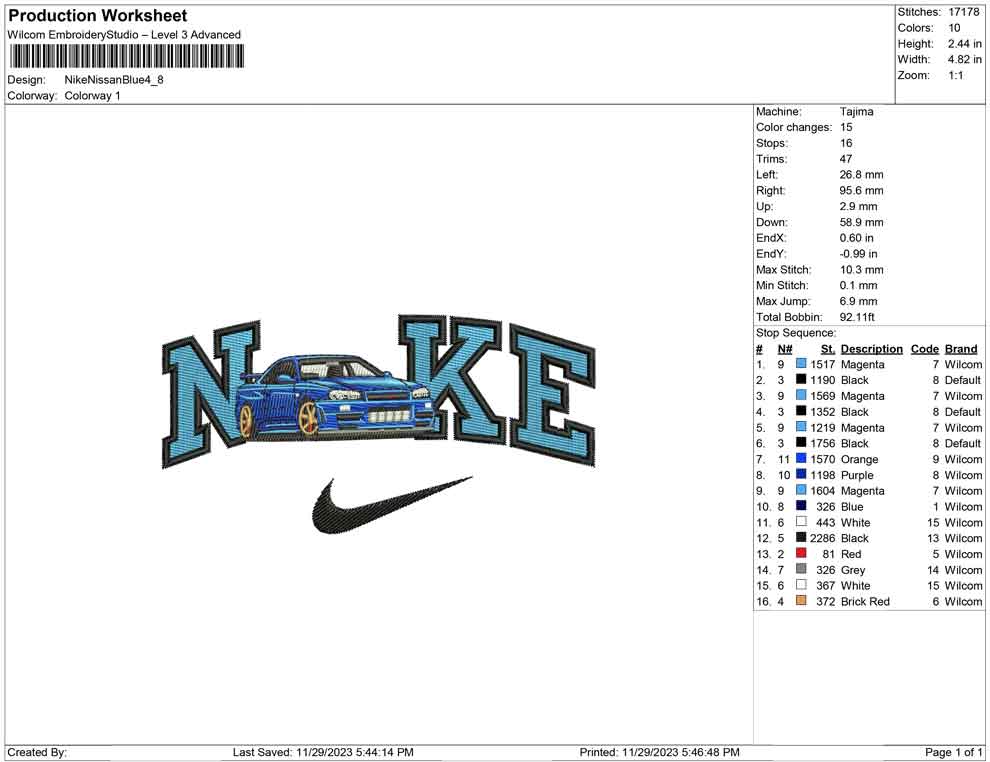 Nike Nissan blue
