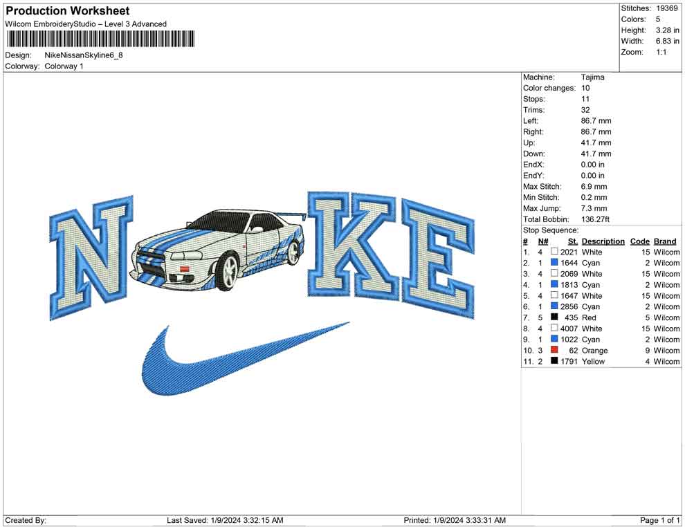 Nike Nissan skyline