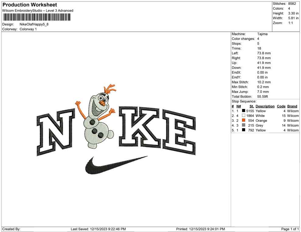 nike olaf happy
