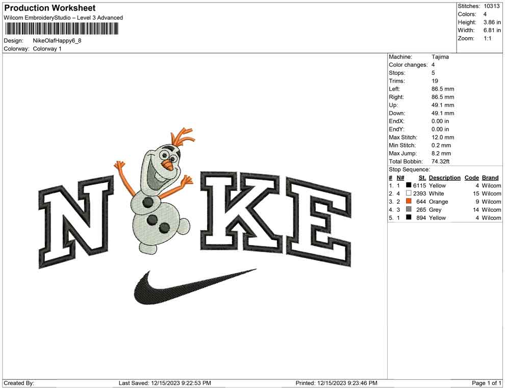 nike olaf happy