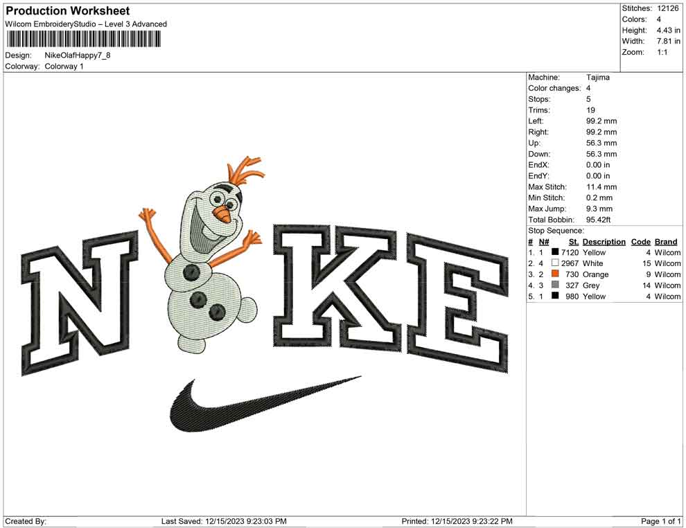 nike olaf happy