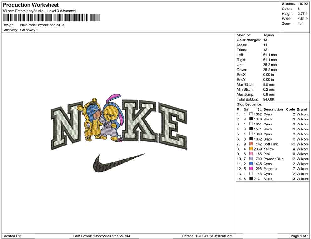 Nike pooh eeyore hoodie