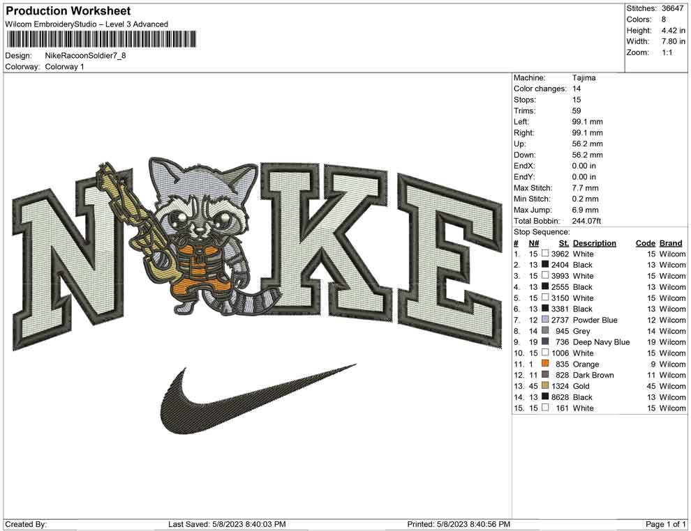 Nike Racoon Soldier