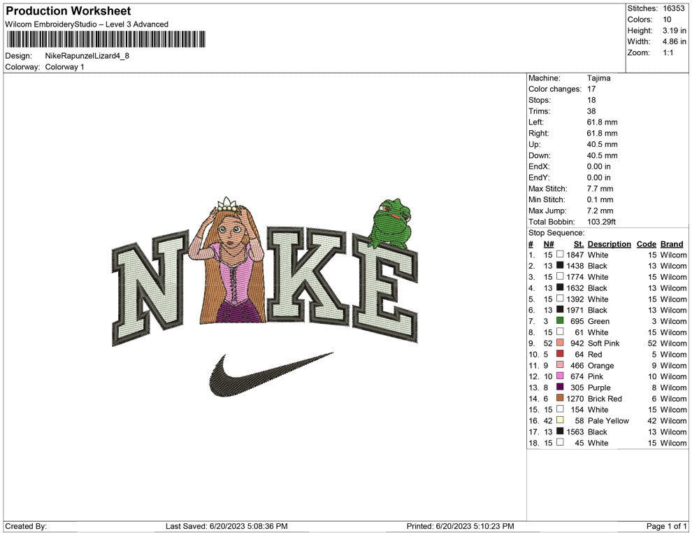 Nike Rapunzel and Lizard