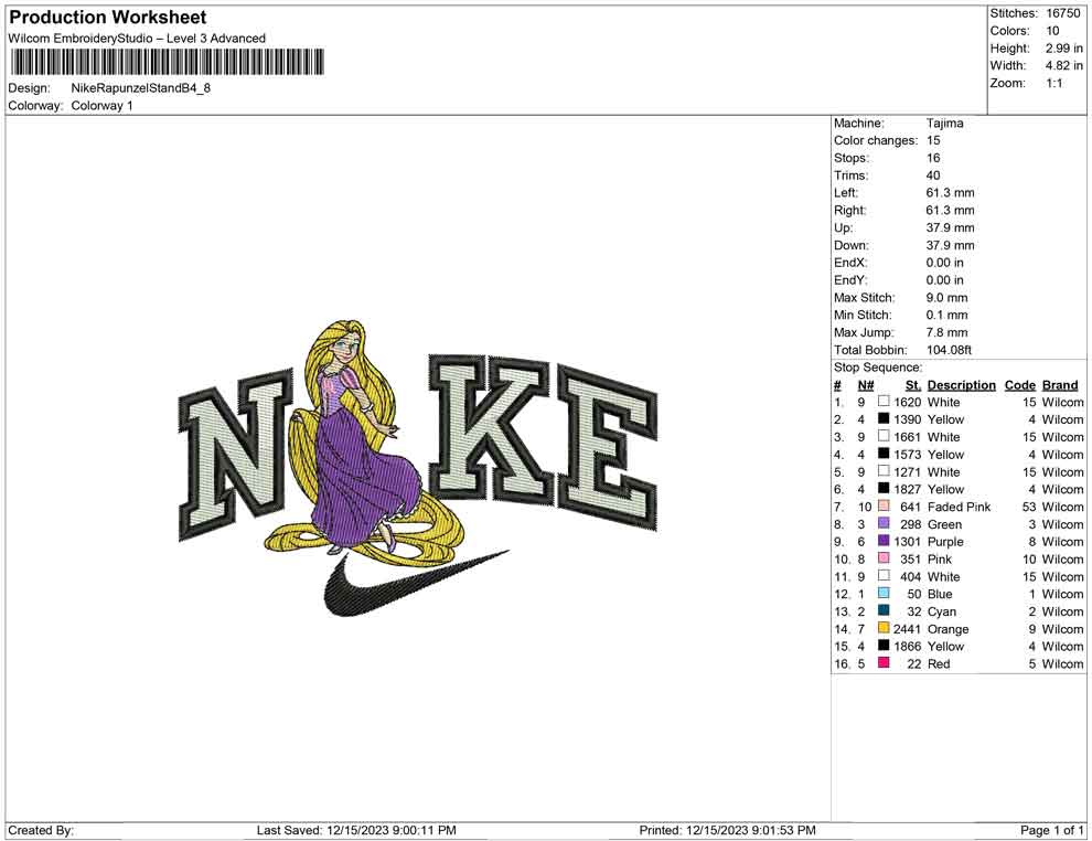 Nike Rapunzel stand B