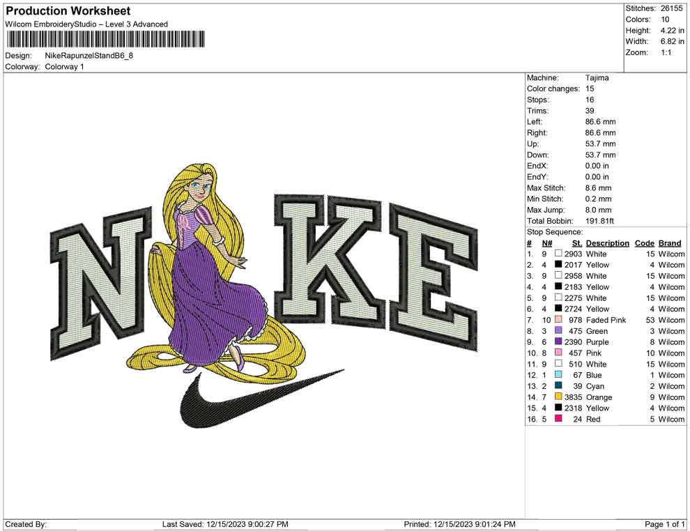 Nike Rapunzel stand B