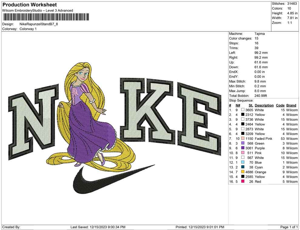Nike Rapunzel stand B