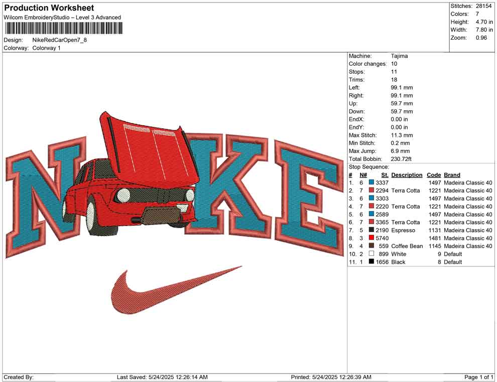 Nike Red Car Open