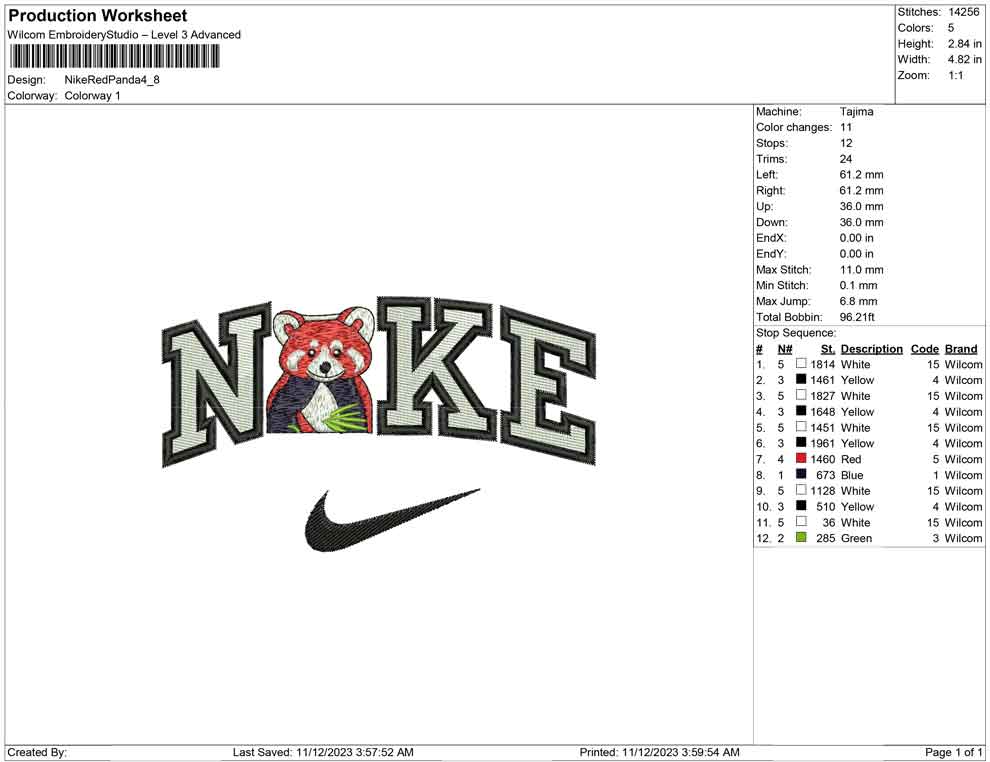 Nike red panda