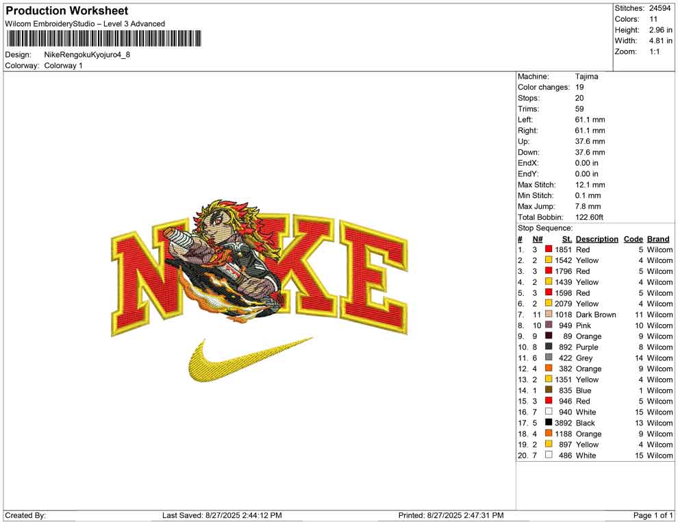 Nike Rengoku Kyojuro