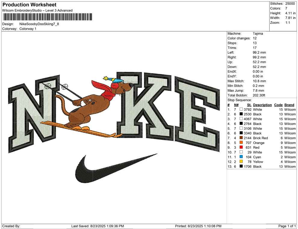 Nike Scooby Doo Skiing