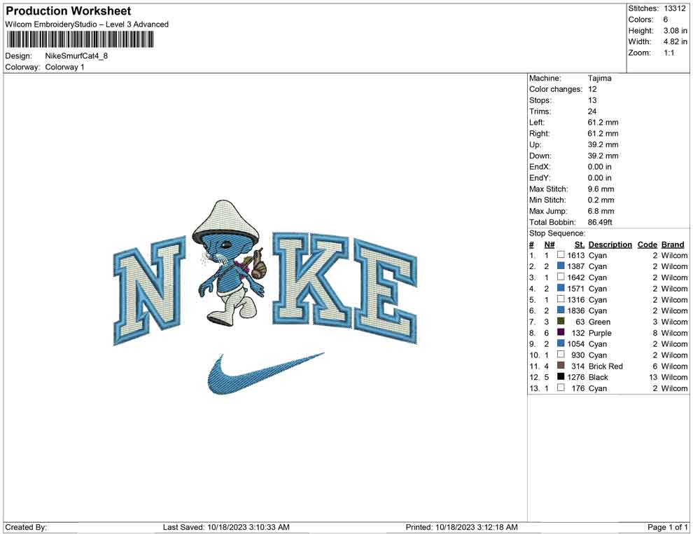 Nike smurf Cat