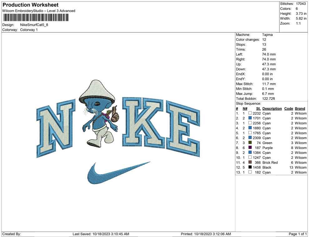 Nike smurf Cat