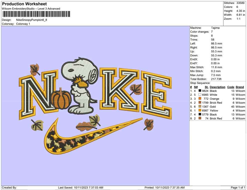 Nike Snoopy Pumpkin