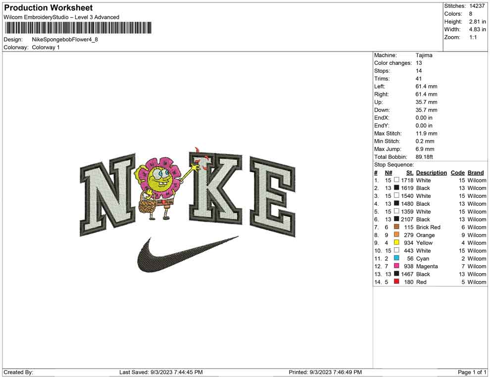 Nike Spongebob Flower