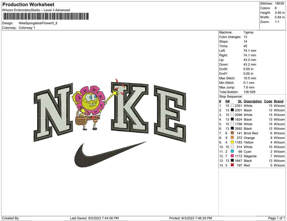 Nike Spongebob Flower
