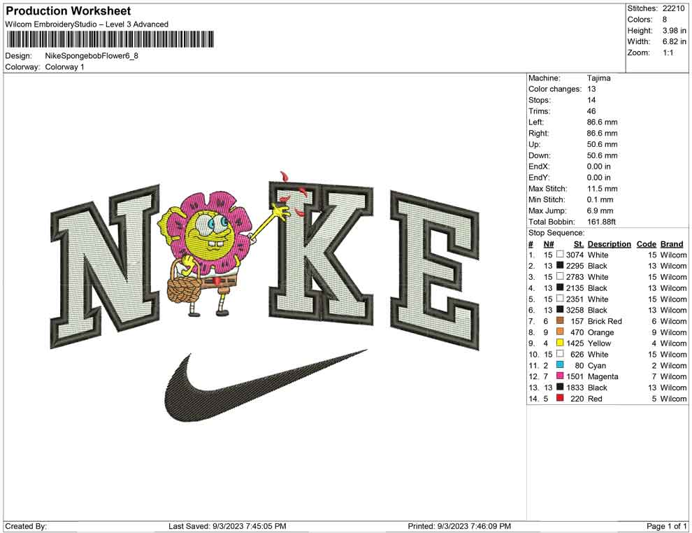 Nike Spongebob Flower