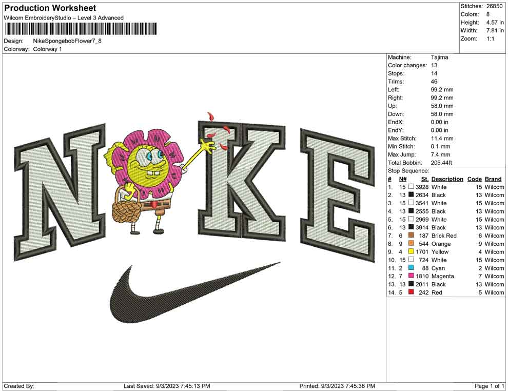 Nike Spongebob Flower