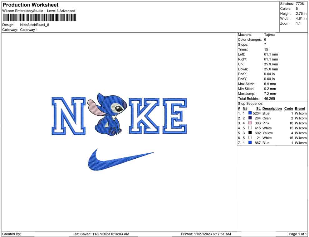 Nike Stitch Blue