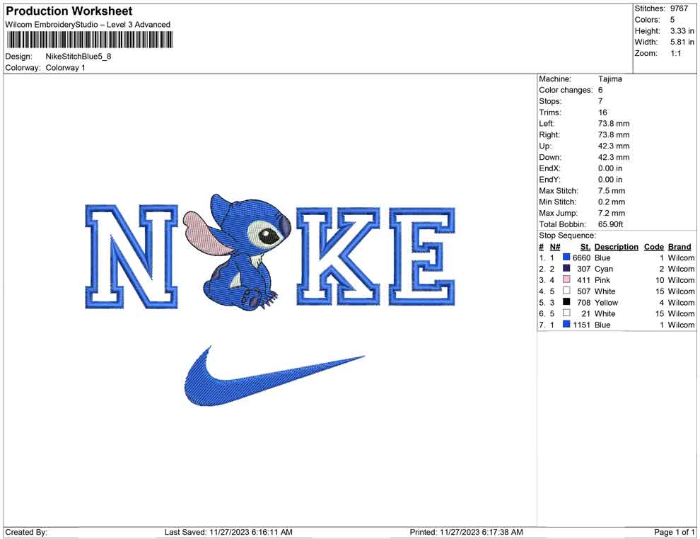 Nike Stitch Blue