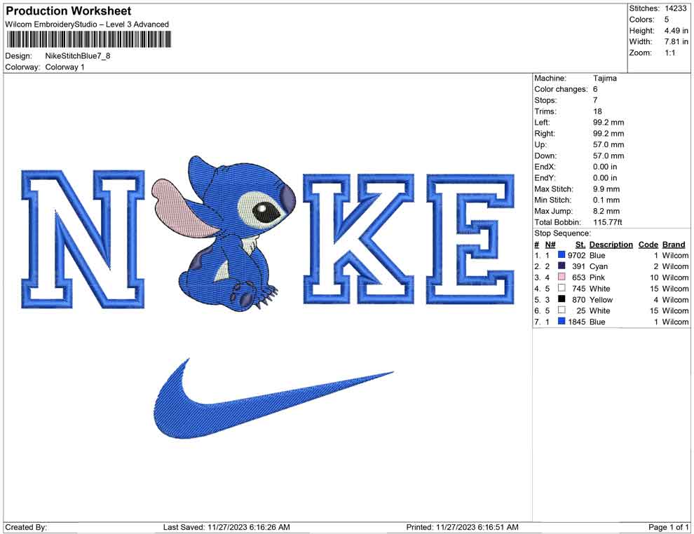 Nike Stitch Blue