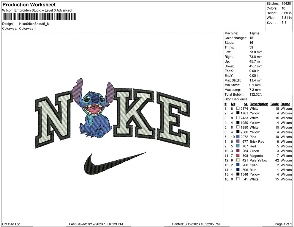 Nike Stitch shout