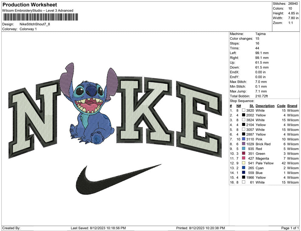 Nike Stitch shout