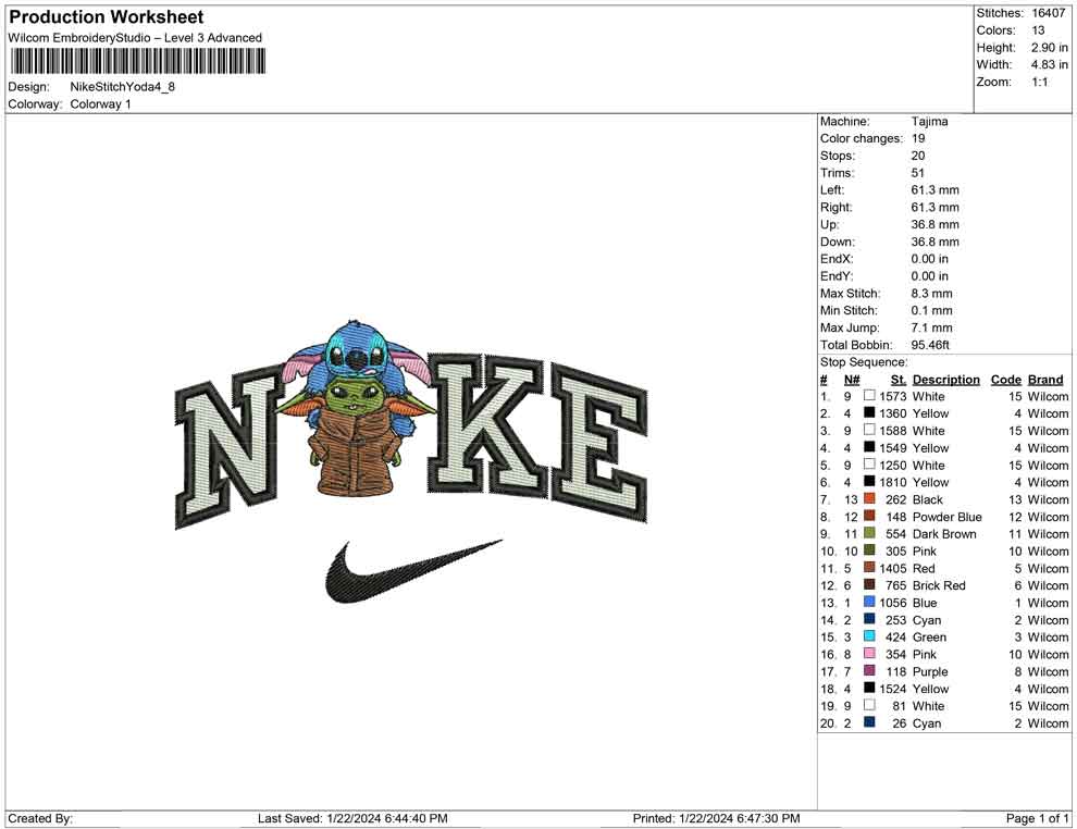 Nike Stitch and yoda