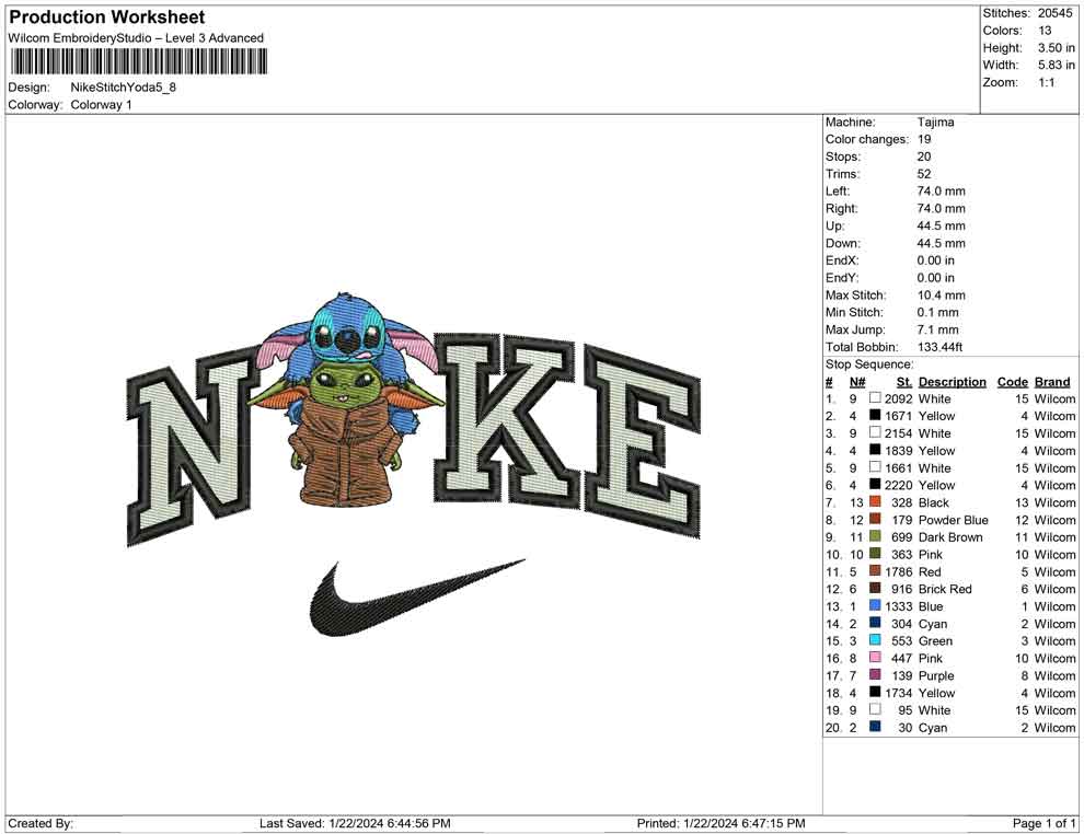 Nike Stitch and yoda