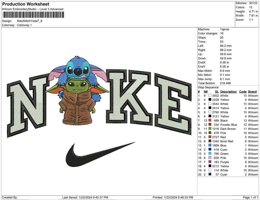 Nike Stitch and yoda
