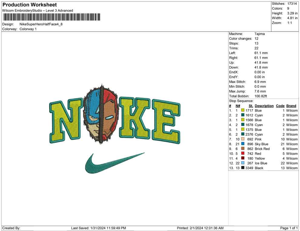 Nike Superhero half face