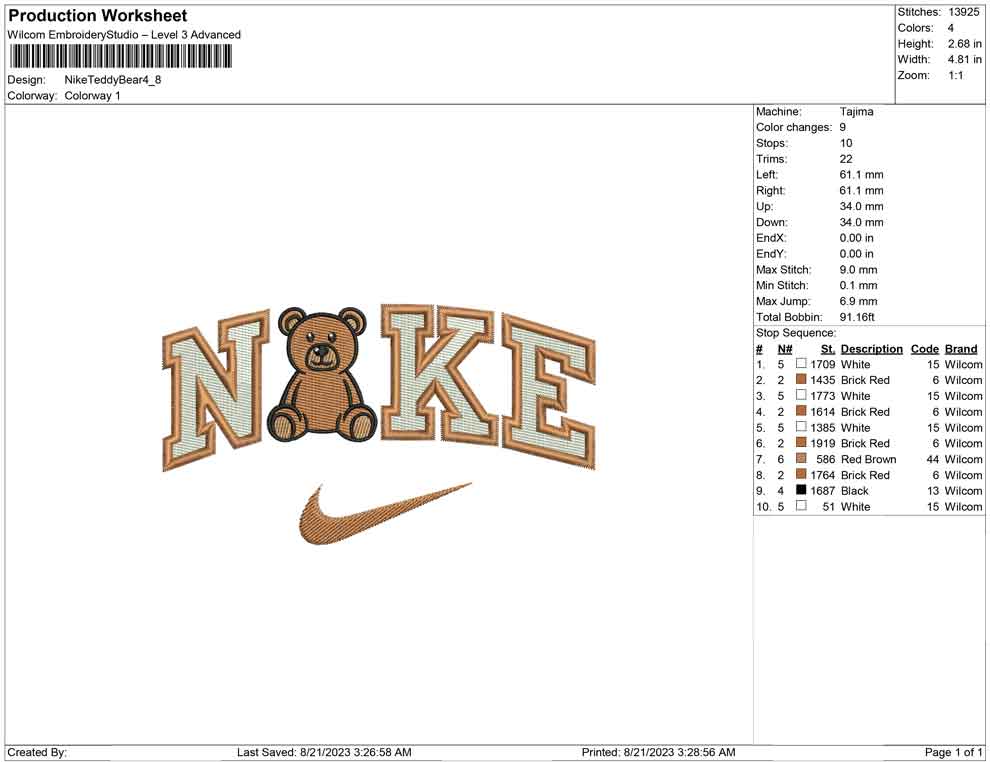 Nike teddy bear