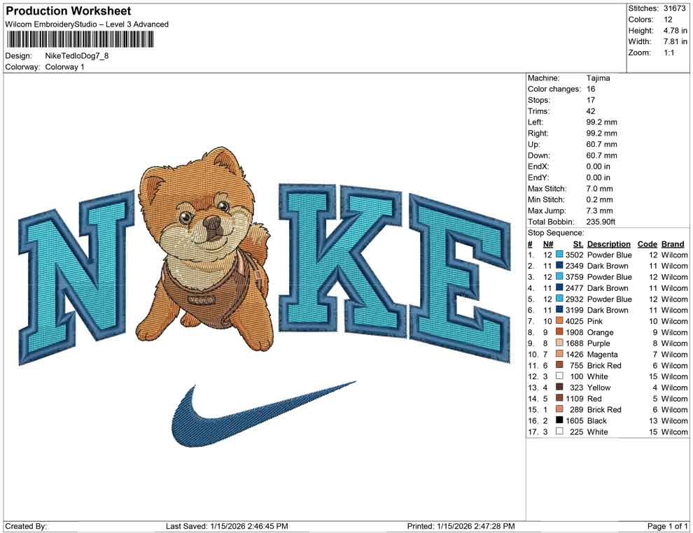 Nike Tedlo Dog