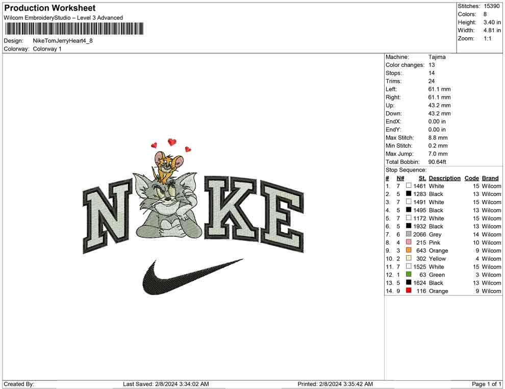Nike Tom and Jerry Heart