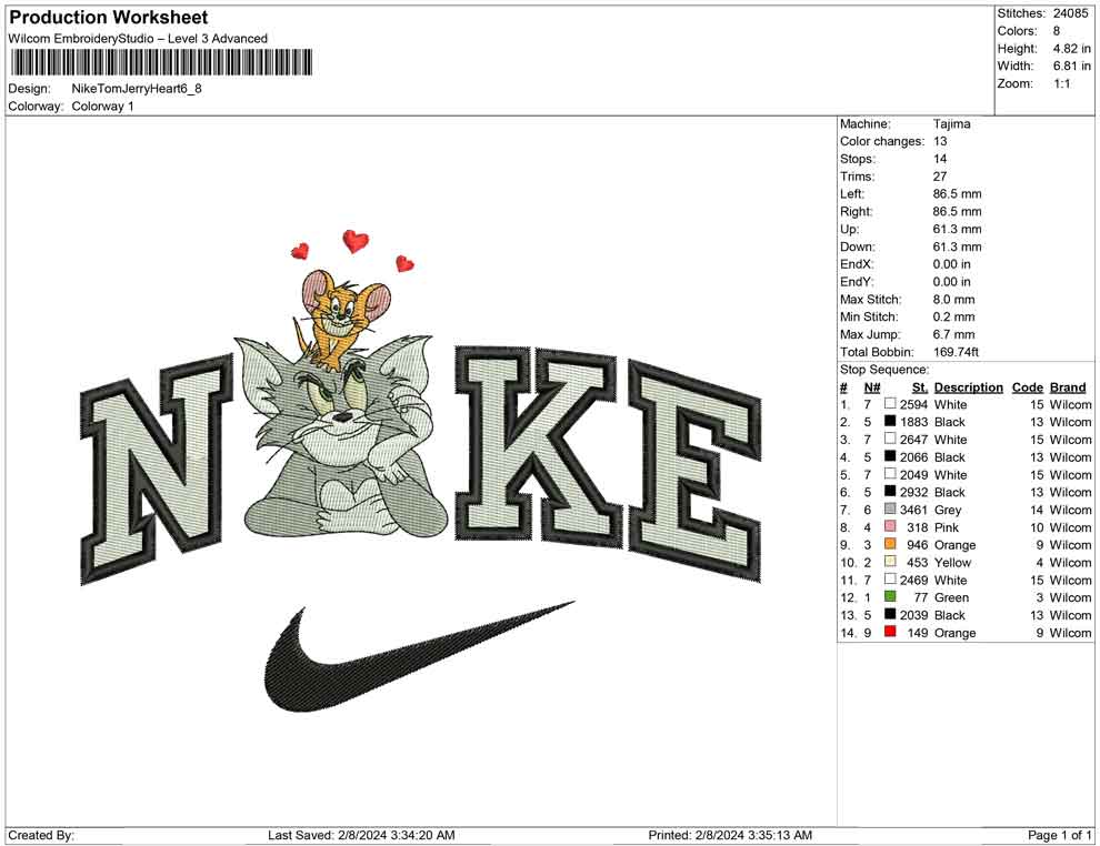 Nike Tom and Jerry Heart