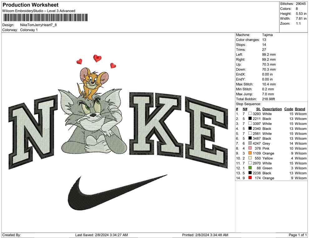 Nike Tom and Jerry Heart