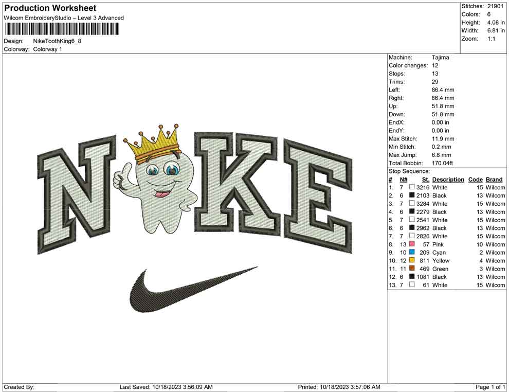 Nike Tooth king