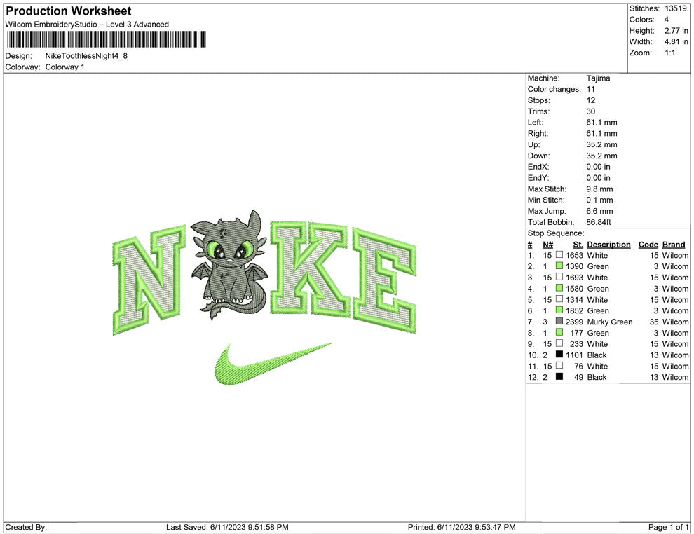 Nike Toothless night