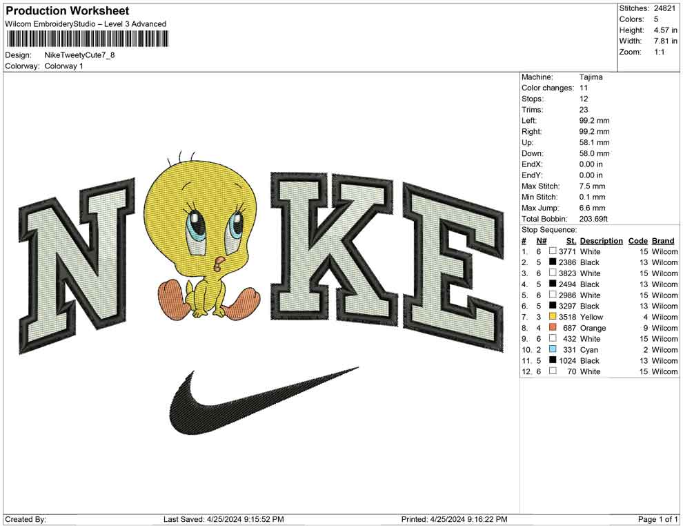 Nike Tweety Cute