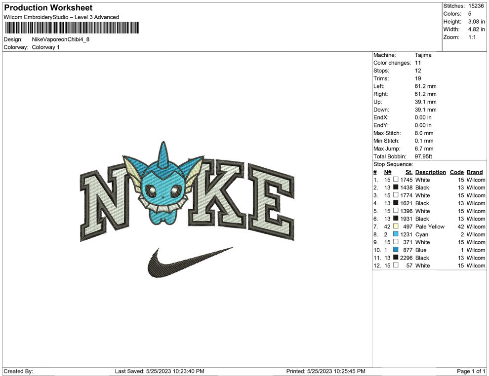 Nike Vaporeon Chibi