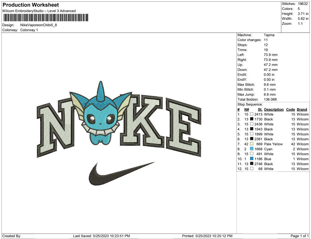 Nike Vaporeon Chibi