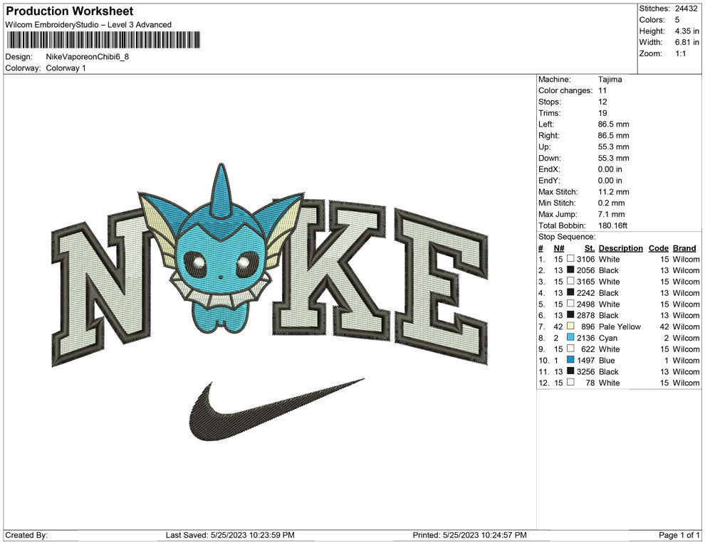 Nike Vaporeon Chibi