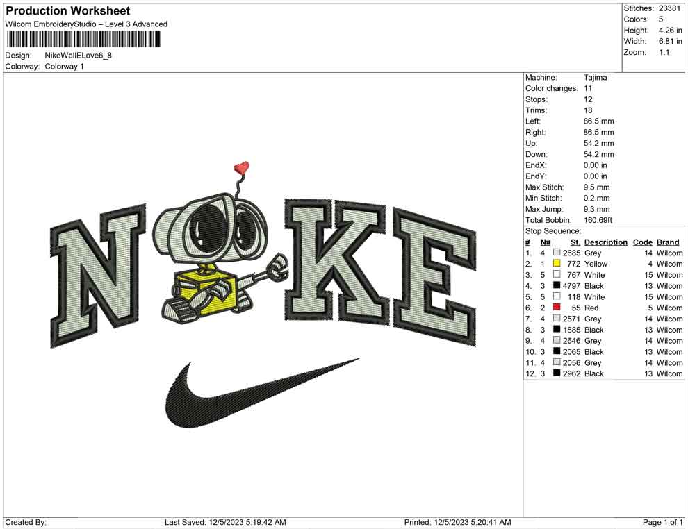 Nike Wall-e love