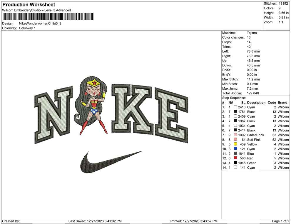 Nike Wonderwoman Chibi