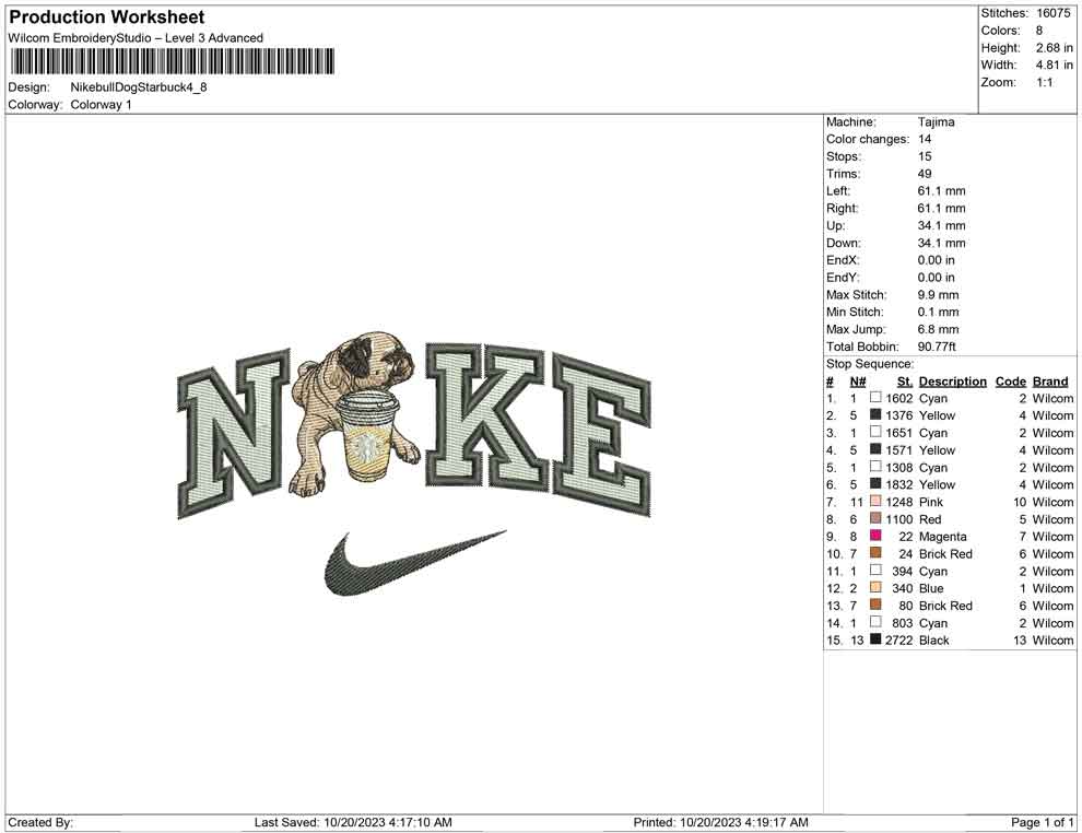 Nike BullDog starbuck
